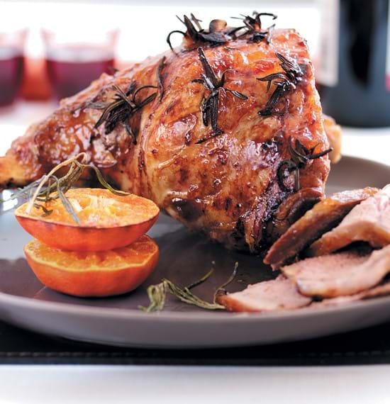 Roast Lamb with Orange and Rosemary