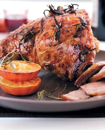 Roast Lamb with Orange and Rosemary