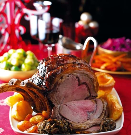 Roast Rib of Beef with Kumquats and Orange Liqueur