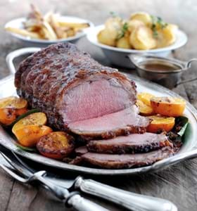 Roast Sirloin of Beef with Cinnamon Butter and Clementines