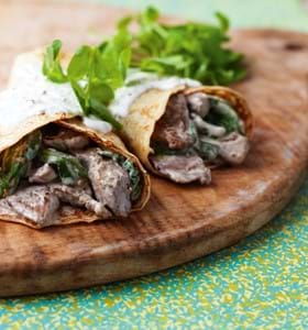 Savoury Filled Lamb Pancakes