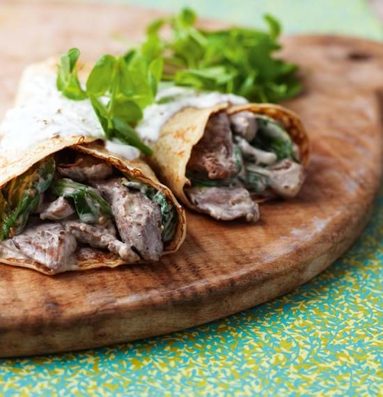 Savoury Filled Lamb Pancakes