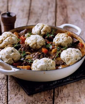 Easy Beef Casserole with Herb Dumplings