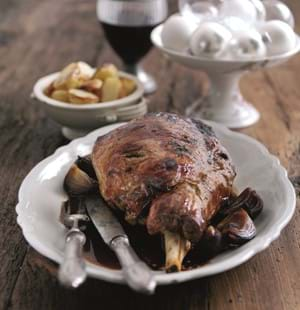 Slow Roast Lamb in Sloe Gin