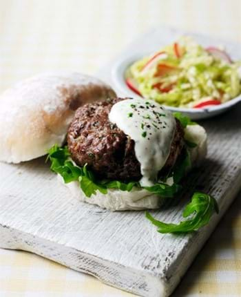 Chutney BBQ Burgers with Tarragon Mayonnaise