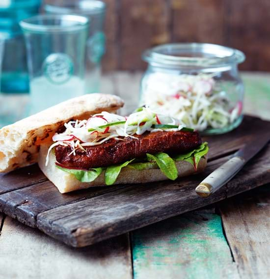 Steak Sandwich with Pickled Vegetables