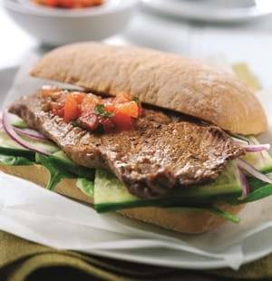 Steak Sandwich with Fiery Relish