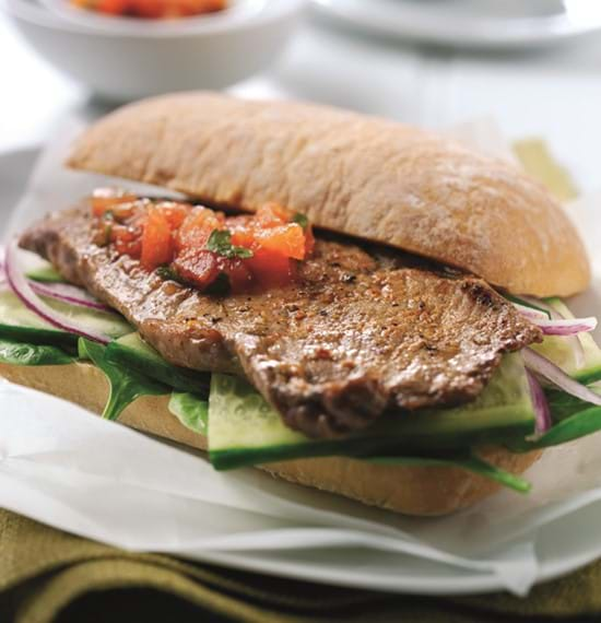 Steak Sandwich with Fiery Relish