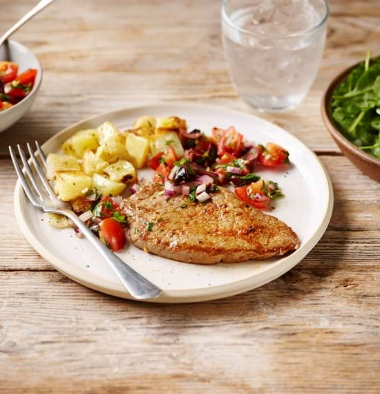 Seared Steak with a Crunchy Salsa