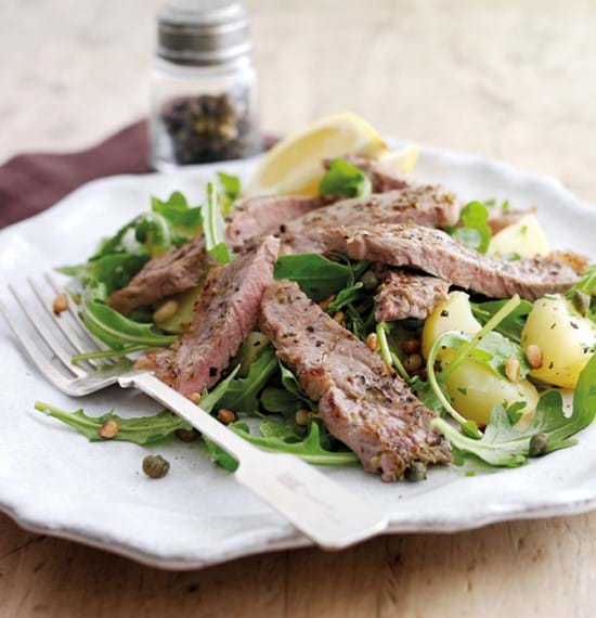 Zingy Steaks with Warm Potato Salad