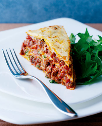 Beef and Tomato Tortilla Stack