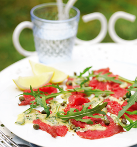 Beef Carpaccio with Mustard Dressing