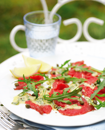 Beef Carpaccio with Mustard Dressing