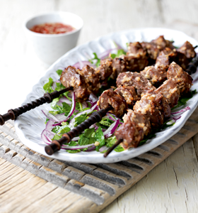 Lamb Kebabs Marinated in Ginger and Tamarind