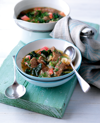 Light Lamb Stew with Rhubarb