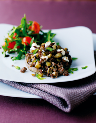 Portobello Mushrooms with Beef and Aubergine (1)